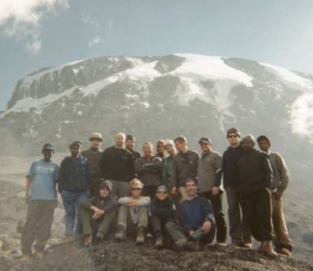 Group with crater 5000ft above