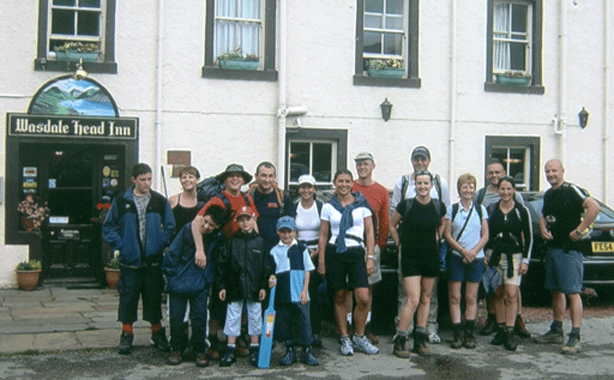 Ready to go outside the Wasdale Head Inn